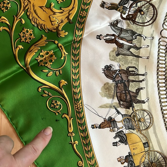 HERMES SILK SCARF 34”x34” La Promenade Comes with Box - Picture 10 of 14